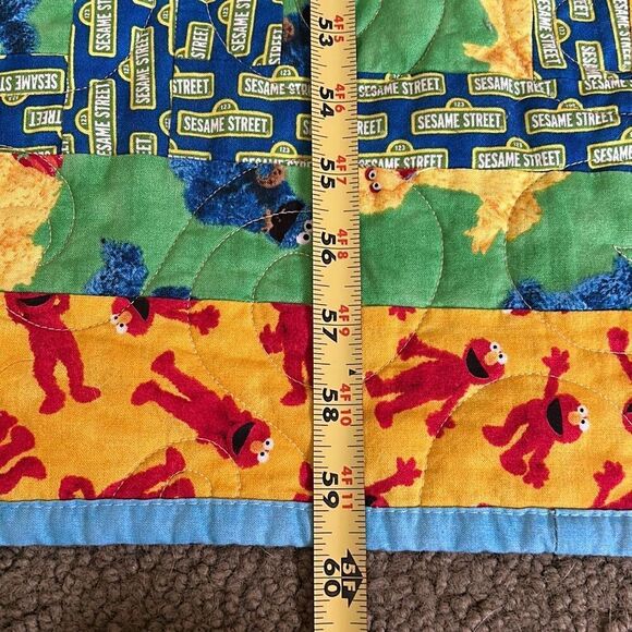 Sesame Street Handmade Quilt Elmo Big Bird Cookie Monster - Picture 6 of 9